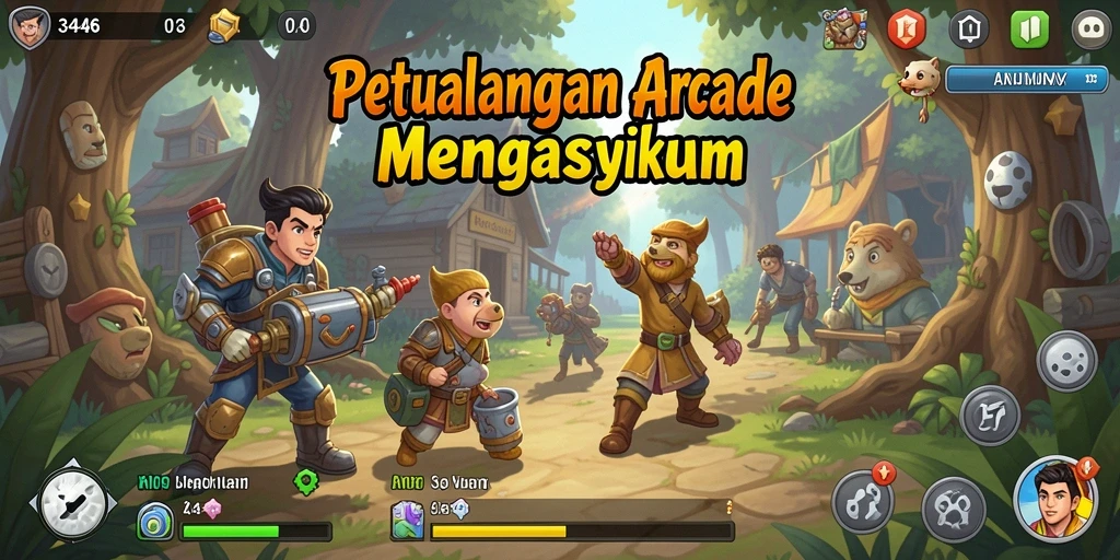 Tampilan gameplay menarik dari 3446, penuh aksi dan tantangan.