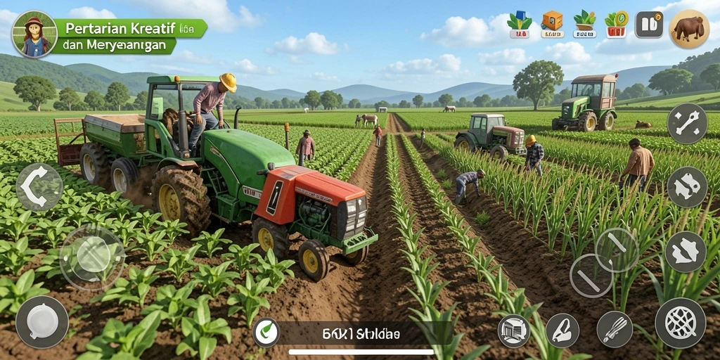 Tampilan grafik indah dari game pertanian 66D