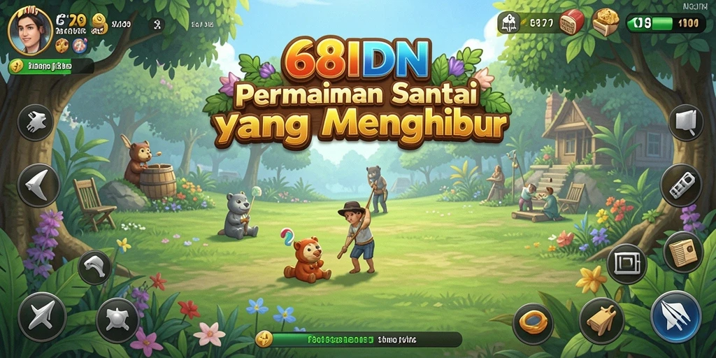 Tangkapan layar gameplay 68IDN yang ceria dan menyenangkan.