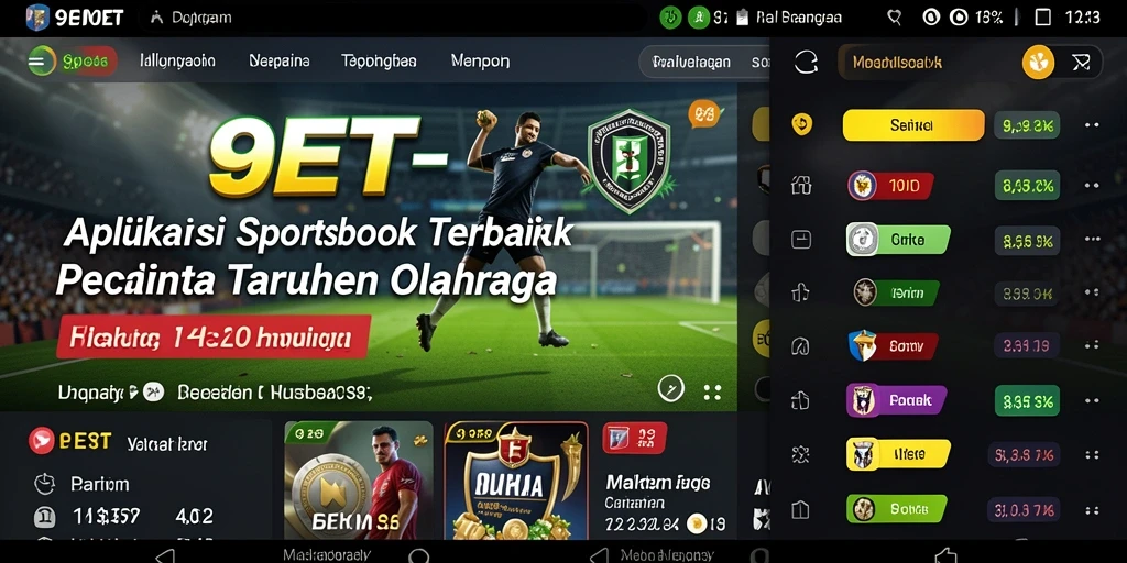 Tangkapan layar gameplay <strong>9ET</strong> menunjukkan taruhan olahraga yang mendebarkan.