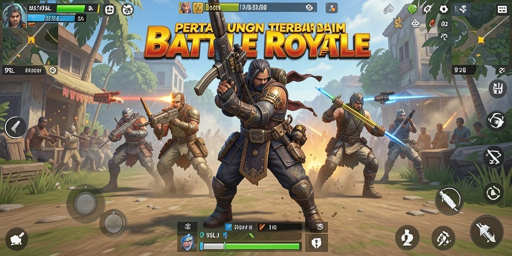Screenshot gameplay 9SL menunjukkan aksi pertempuran yang mendebarkan.