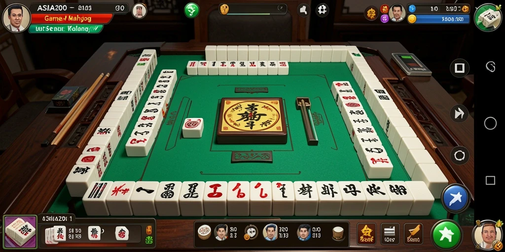 Tampilan gameplay Mahjong yang seru di ASIA200.