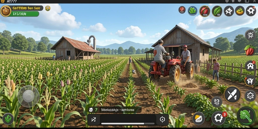 Tampilan gameplay AT777 dengan aksi bertani yang seru dan menyenangkan.