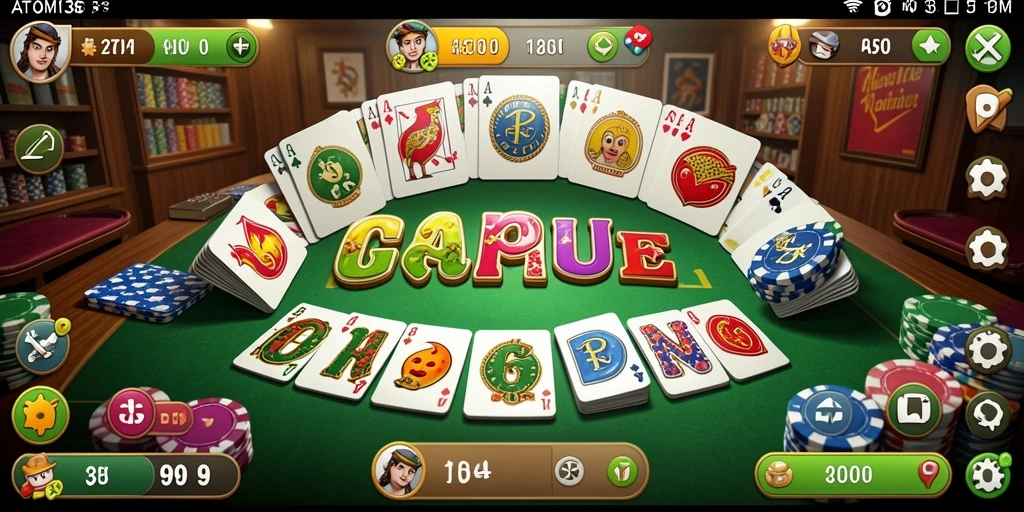 Tampilan gameplay seru ATOM138 dalam permainan Gaple.