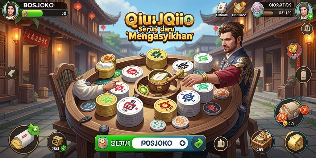 Screenshot utama BOSJOKO menampilkan gameplay QiuQiu yang menarik.