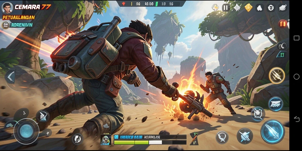 Tangkapan layar CEMARA77 menampilkan aksi mendebarkan dalam gameplay.