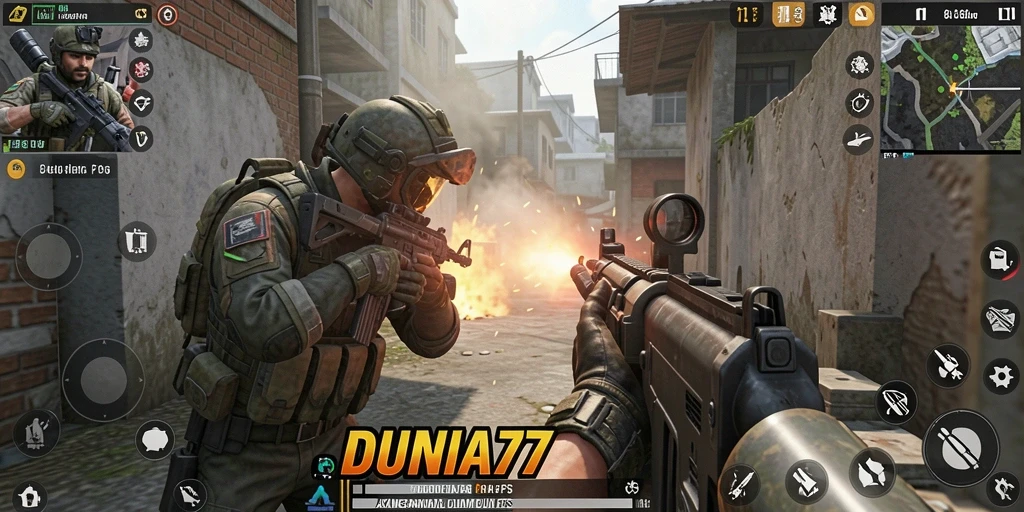 Tangkapan layar dari aksi menegangkan di <strong>DUNIA77</strong> dengan gameplay FPS yang mendebarkan.