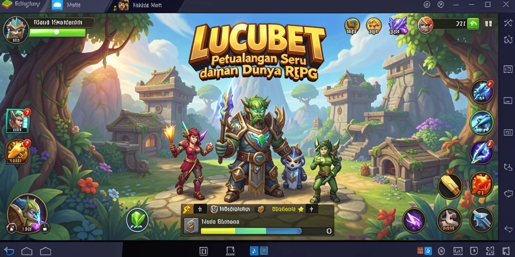 Screenshot gameplay LUCUBET menampilkan pertempuran yang mendebarkan dan lingkungan yang indah.