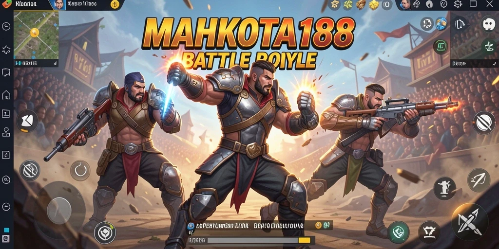 Screenshot gameplay MAHKOTA188 menampilkan aksi pertarungan yang intens.