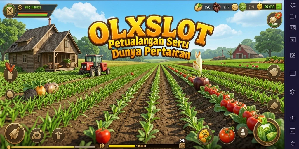 Screenshot OLXSLOT menampilkan aktivitas bertani yang seru dan interaktif.