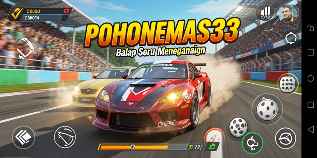 Gameplay POHONEMAS33 yang mengasyikkan dengan aksi balapan
