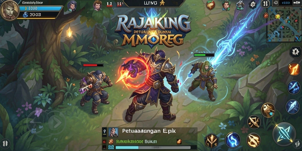 Tampilan utama gameplay RAJAKING yang penuh aksi dan petualangan.
