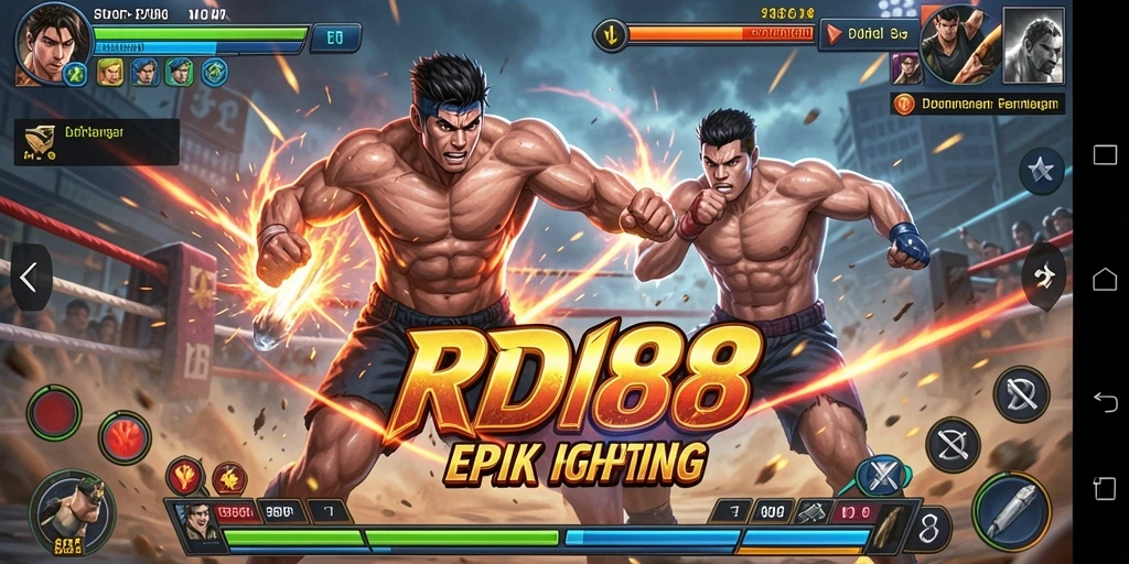 Screenshot RDI88 menampilkan aksi pertarungan yang mendebarkan dan karakter yang beragam.
