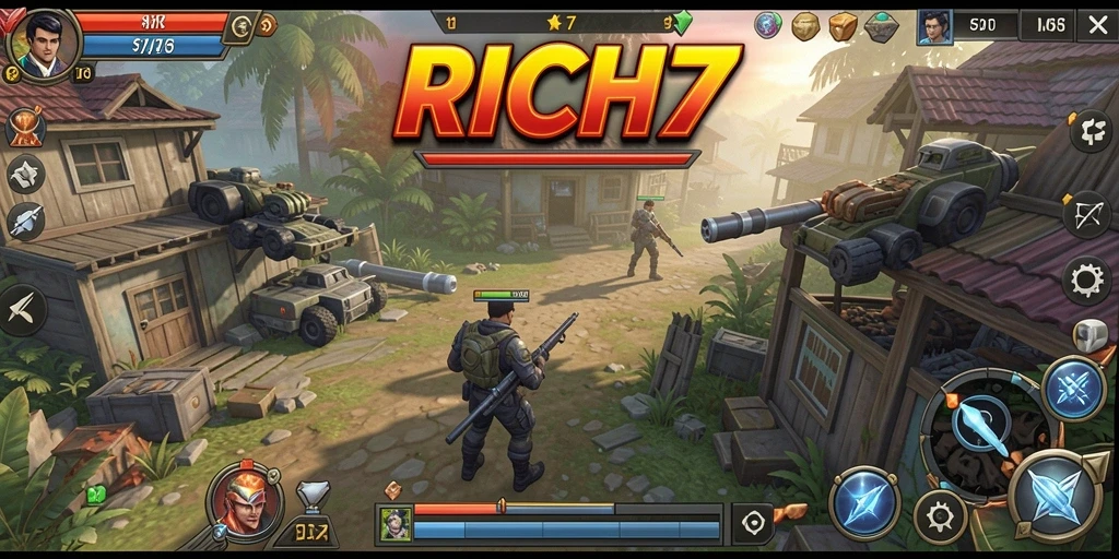 Tampilan gameplay RICH7 yang seru dengan strategi mendalam.