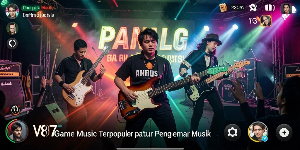 Tampilan gameplay V87 yang mengasyikkan dan penuh warna.