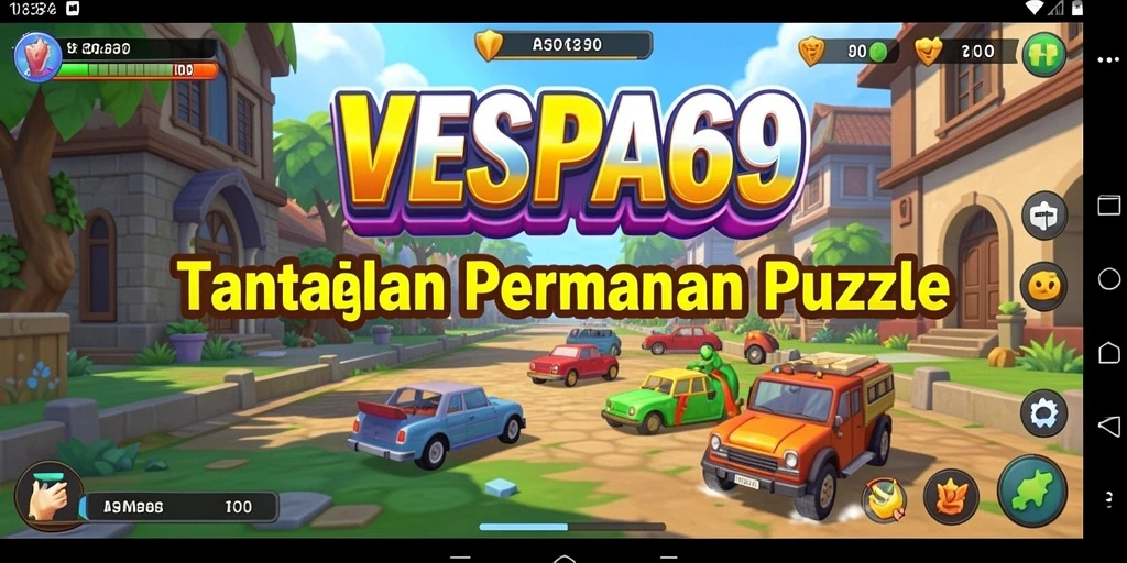 Tampilan gameplay puzzle yang menantang dan seru di VESPA69.