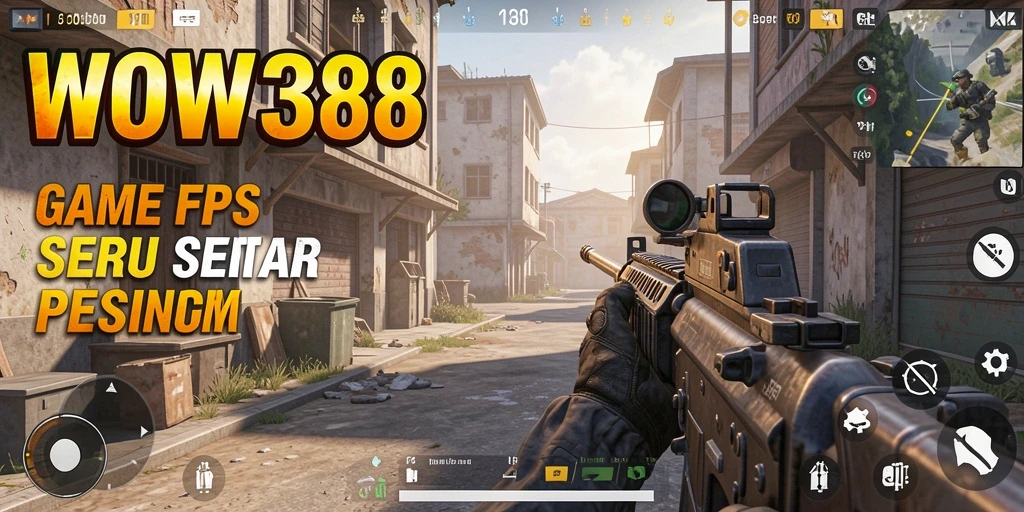 Tampilan menarik dari gameplay FPS WOW388 yang seru dan mendebarkan.